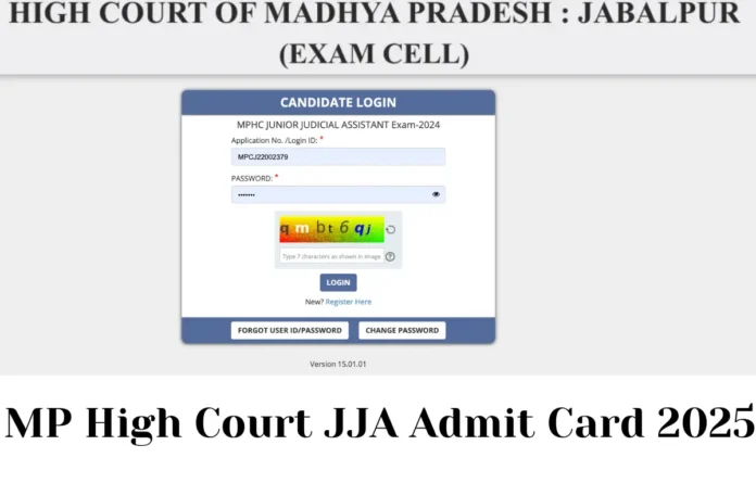 MP High Court JJA Admit Card 2025 Out, Hall Ticket Download Link