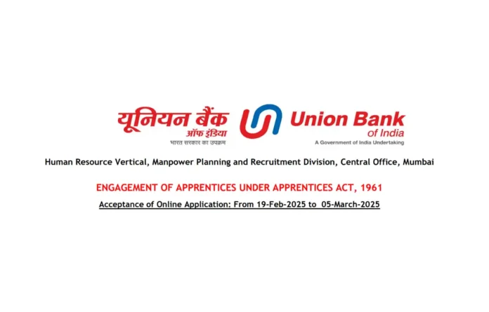 Union Bank of India Apprentice Recruitment 2025 Notification Out for 2691 Vacancies