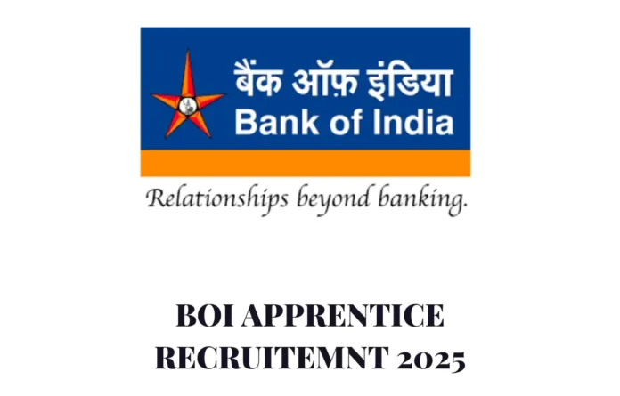 Bank of India (BOI) Apprentice Recruitment 2025 Notification Out for 400 Vacancies