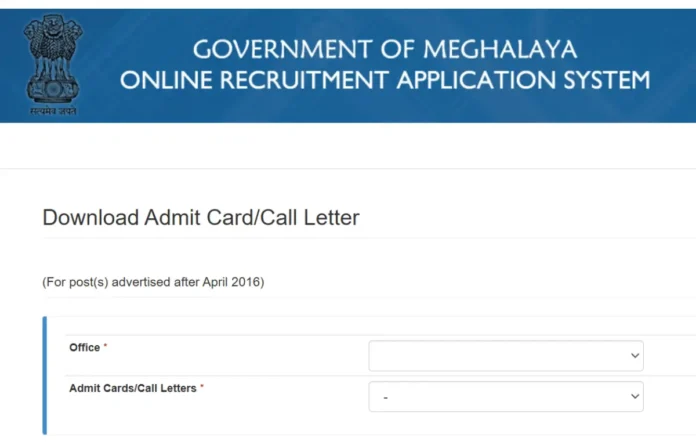 MPSC Meghalaya LDA Admit Card 2025 Out, Download Link Here