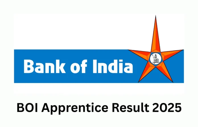 BOI Apprentice Result 2025, Cut Off and Result PDF