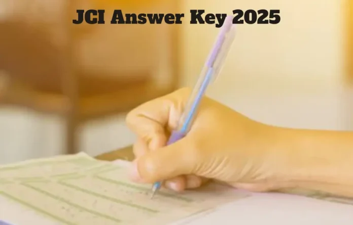 JCI Answer Key 2025 Out, Jute Corporation of India Exam Response Sheet