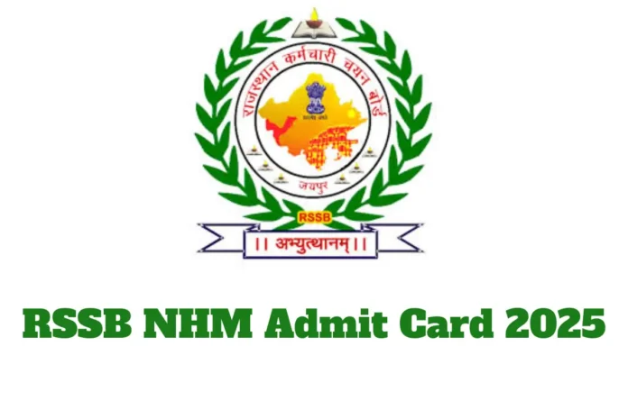 RSSB NHM Admit Card 2025 Out, Hall Ticket Download Link