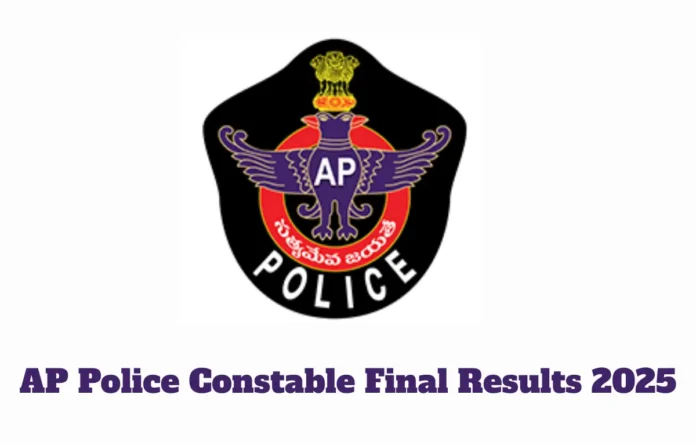 AP Police Constable Final Result 2025, Cut Off & Merit List PDF