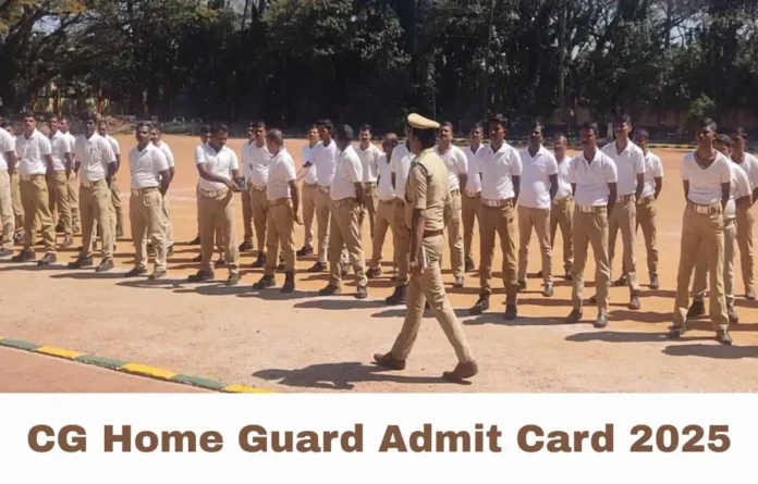 CG Home Guard Admit Card 2025 Out, Written Exam Hall Ticket Link