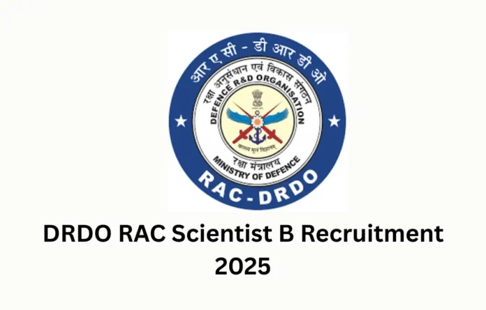 DRDO Scientist B Recruitment 2025 Apply Online Starts for 152 Posts