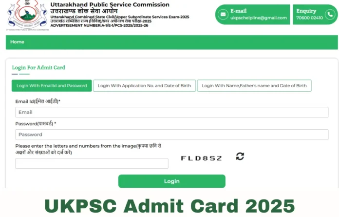 UKPSC Admit Card 2025 Out, Uttarakhand PCS Prelims Call Letter Link