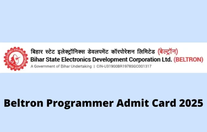 Beltron Programmer Admit Card 2025, Hall Ticket Download Link