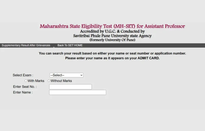 MH SET Result 2025, Cut Off and Merit List
