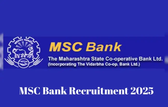 MSC Bank Recruitment 2025 Notification Out for 167 Trainee Posts