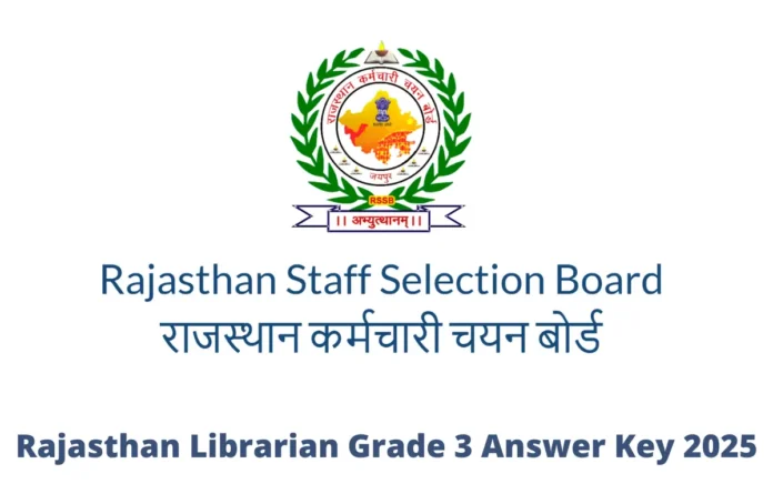 Rajasthan Librarian Grade 3 Answer Key 2025, Response Sheet Link
