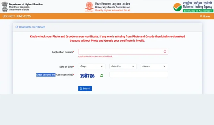 UGC NET Certificate 2025 Out at ugcnet.nta.ac.in, Download Your Certificate