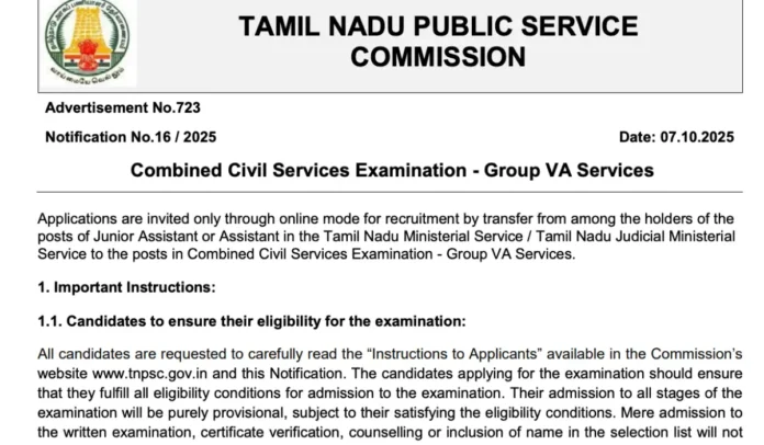 TNPSC Group 5A Notification 2025 Out for 32 Vacancies, Download PDF
